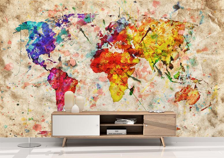 retro dünya haritası duvar kağıdı