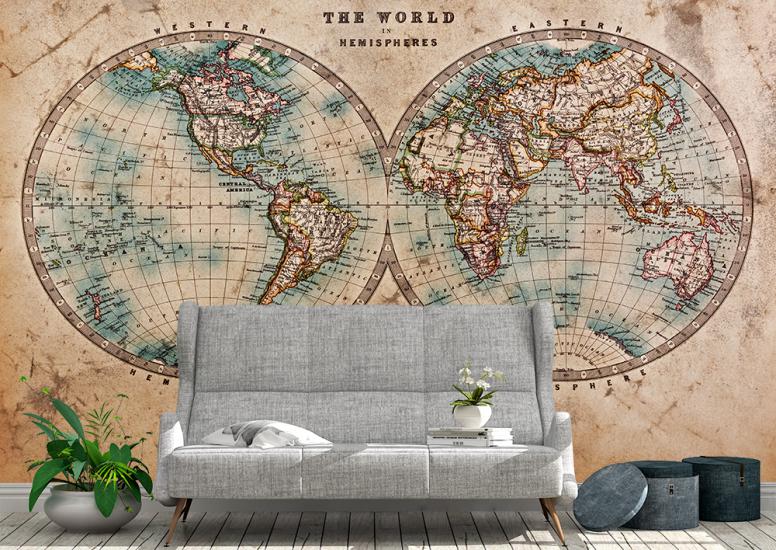 retro dünya haritası duvar kağıdı