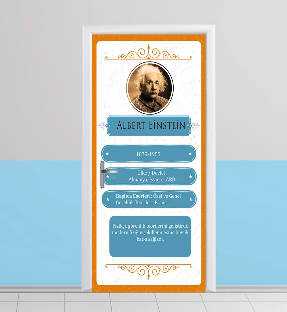 Albert Einstein Kapı Giydirme