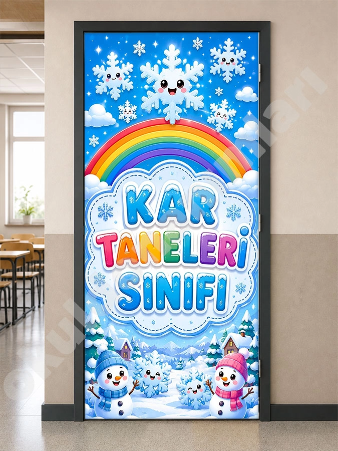 Kar Taneleri Sınıfı Kapı Giydirme