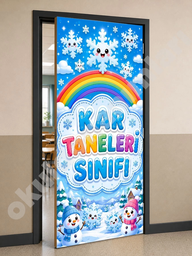 Kar Taneleri Sınıfı Kapı Giydirme