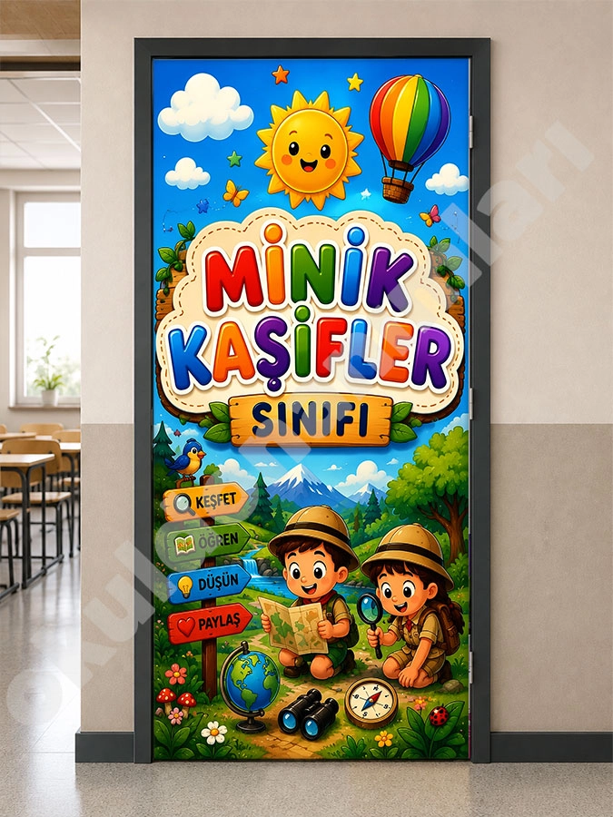 Minik Kaşifler Sınıfı Kapı Giydirme