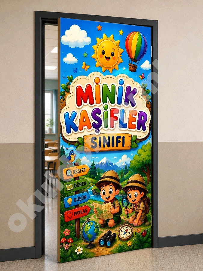 Minik Kaşifler Sınıfı Kapı Giydirme