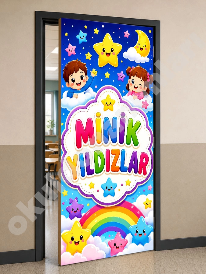 Minik Yıldızlar Sınıfı Kapı Giydirme