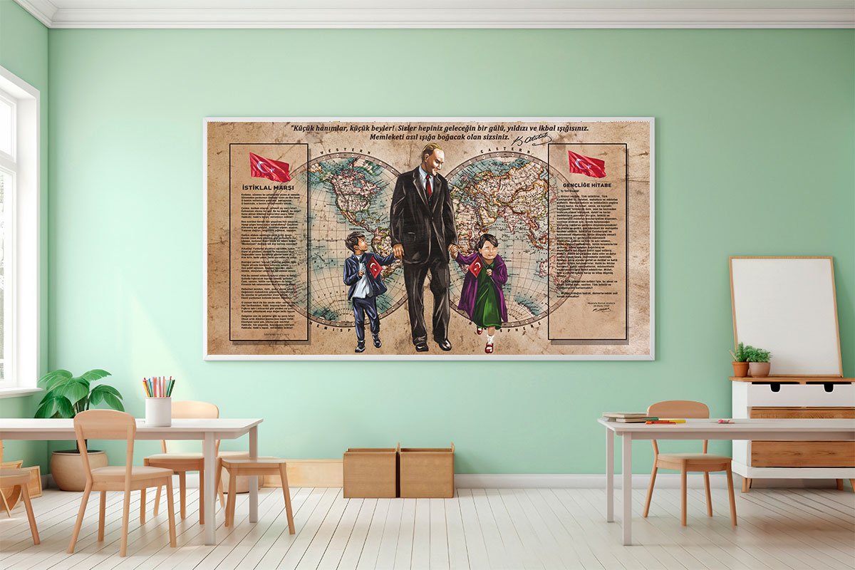 Atatürk köşesi Çizim