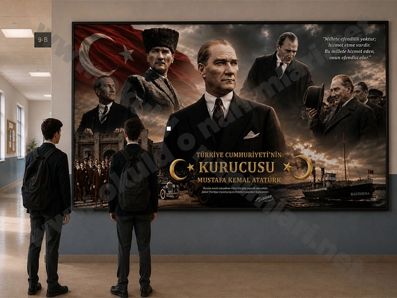 Atatürk köşesi duvar posteri