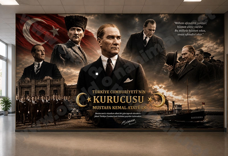 Atatürk köşesi duvar posteri