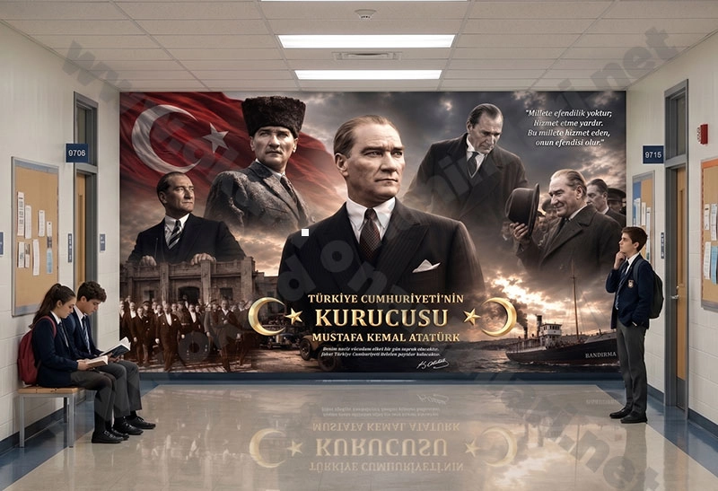 Atatürk köşesi duvar posteri