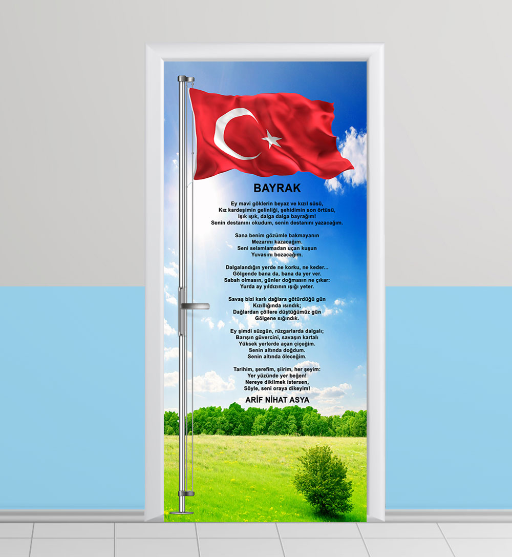 Bayrak Şiiri kapı giydirme