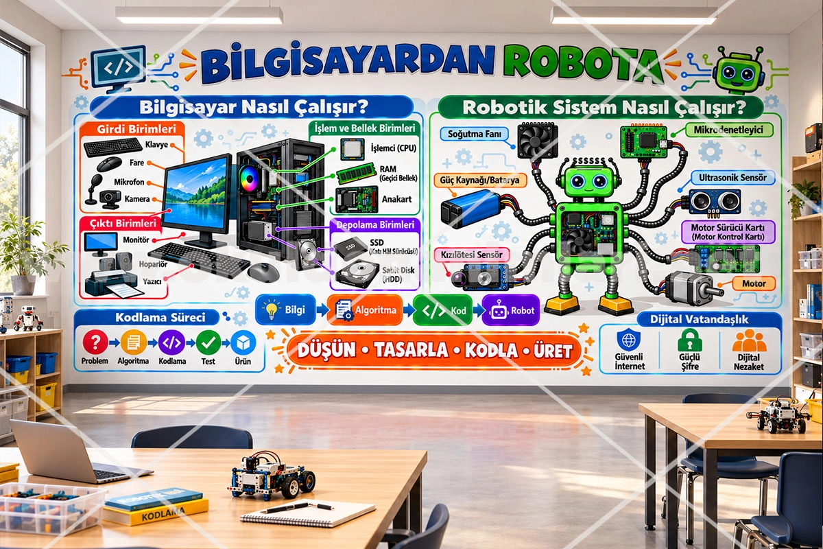 Bilgisayardan Robota Eğitim Posteri