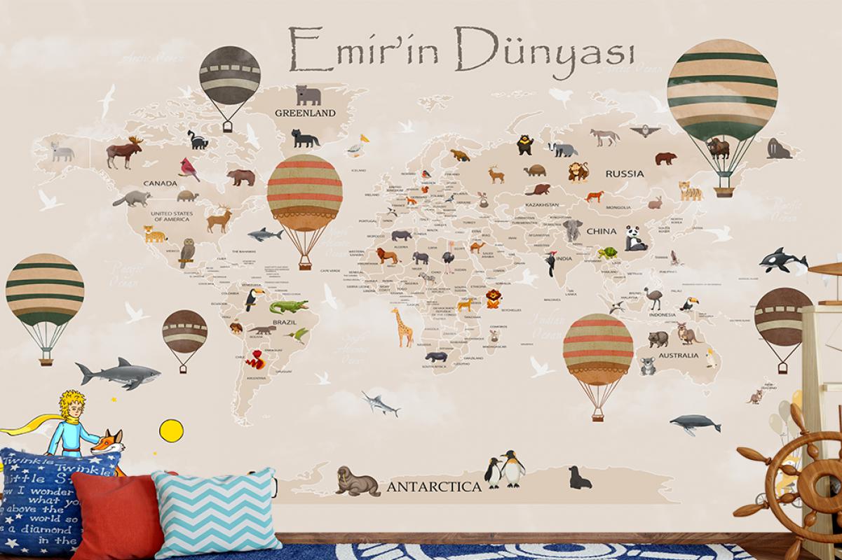 Dünya haritası duvar kağıdı