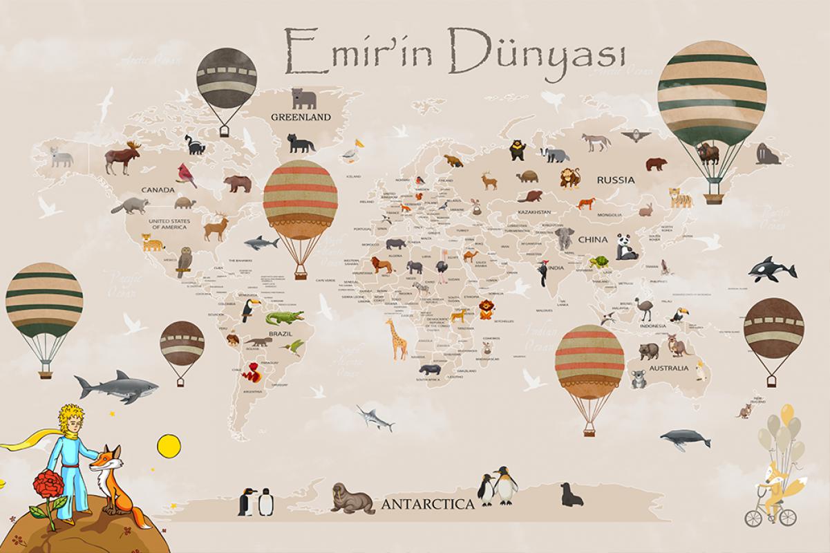 Dünya haritası duvar kağıdı