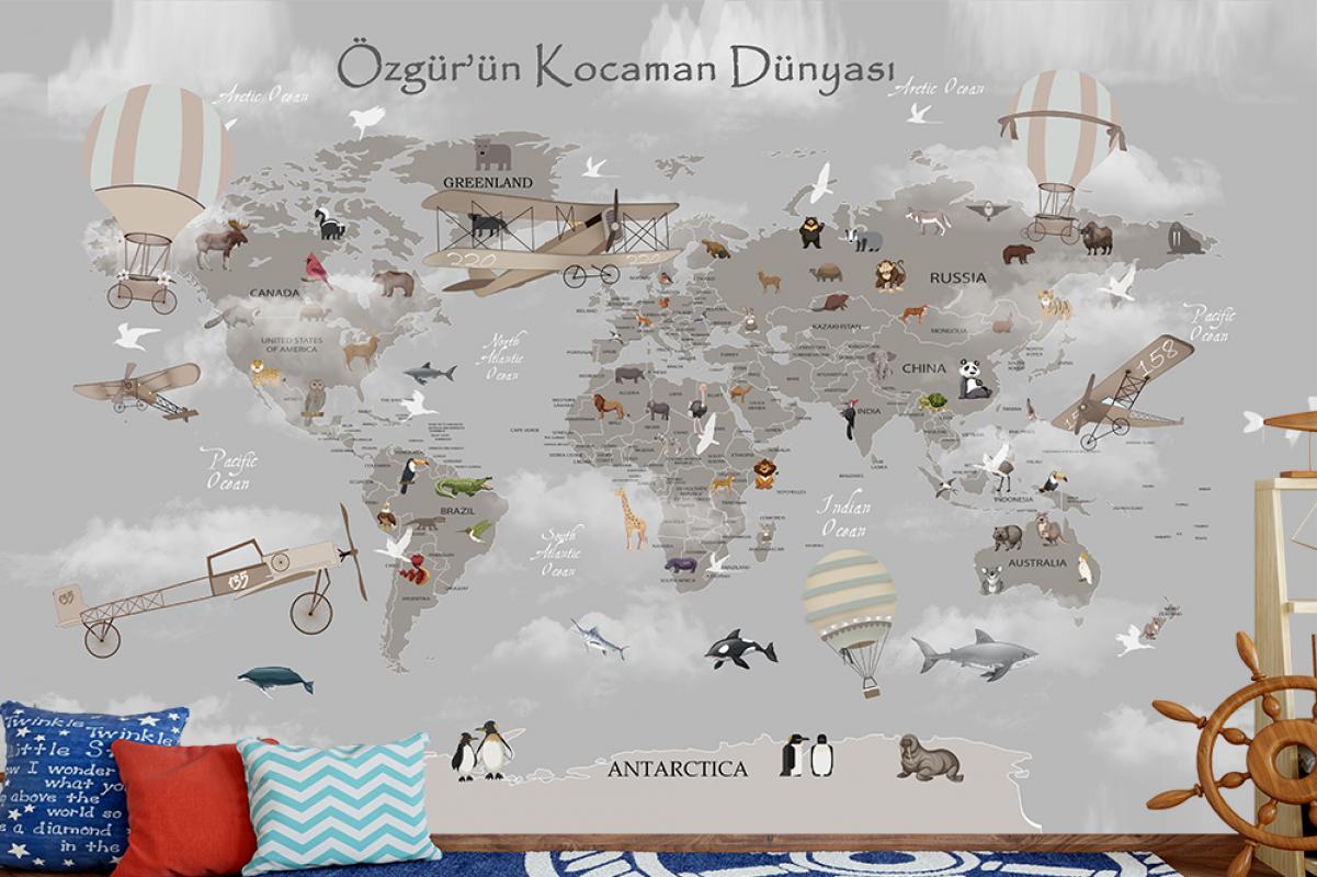 Dünya haritası duvar kağıdı
