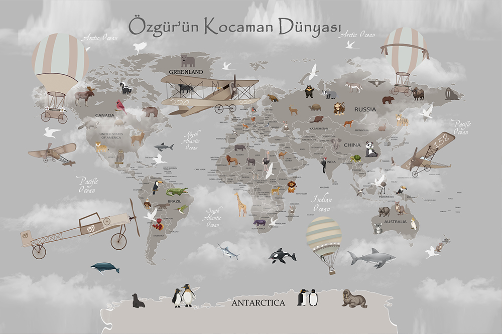 Dünya haritası duvar kağıdı