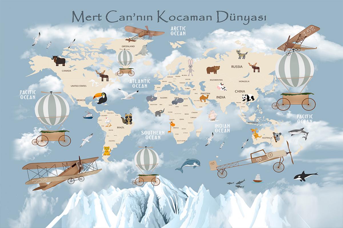 Dünya haritası duvar kağıdı