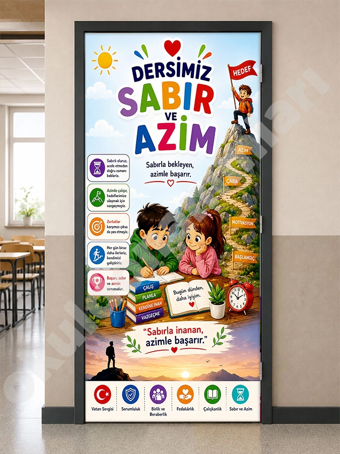 Sabır ve Azim Kapı Giydirme Posteri