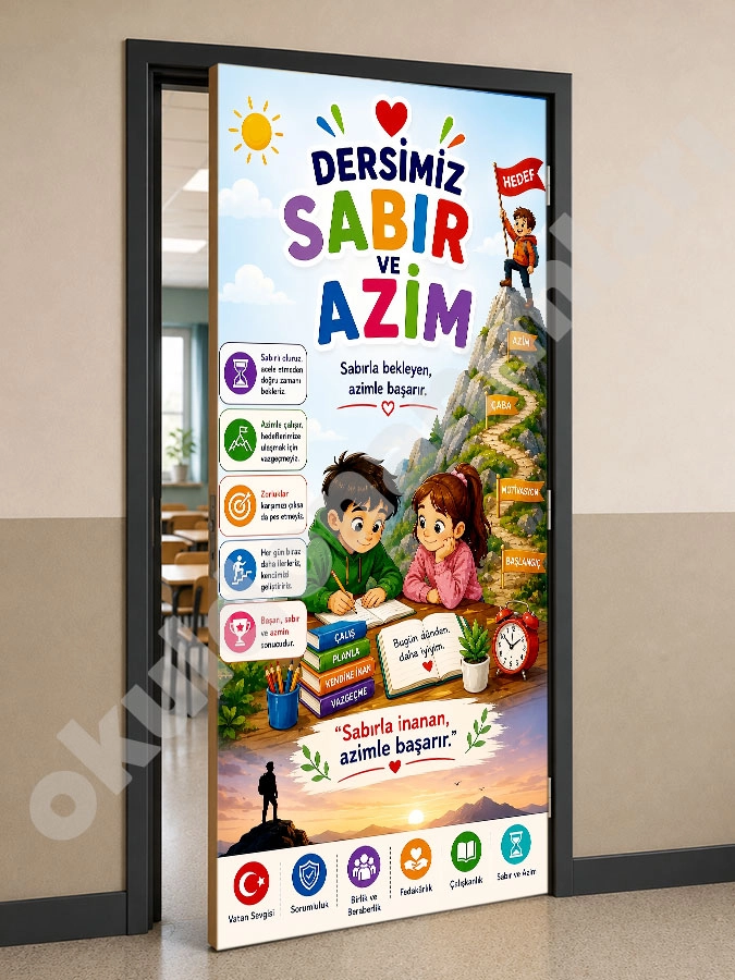 Sabır ve Azim Kapı Giydirme Posteri