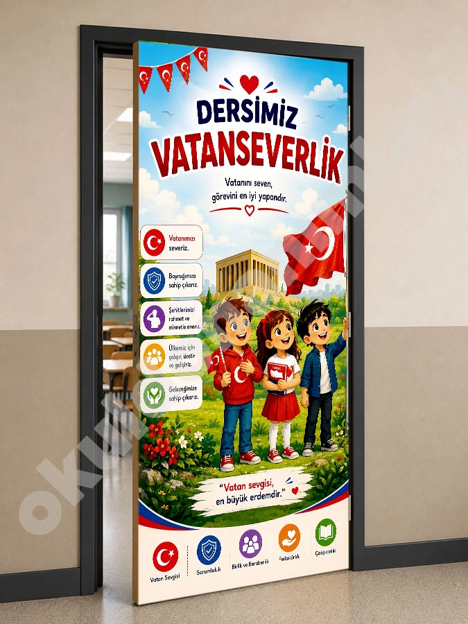 Vatanseverlik Kapı Giydirme Posteri