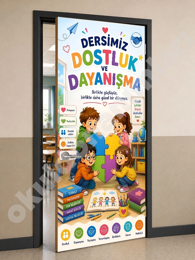 Dostluk ve Dayanışma Sınıfı Kapı Giydirme