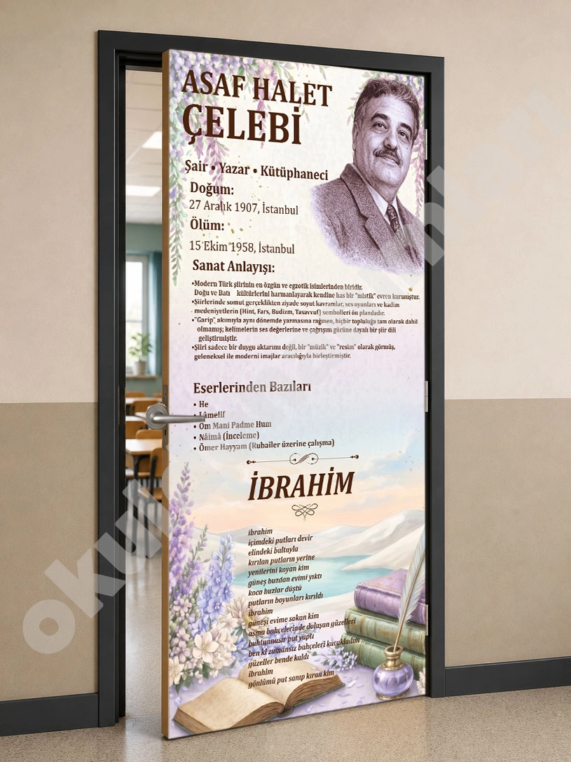 Asaf Halet Çelebi Kapı Giydirme