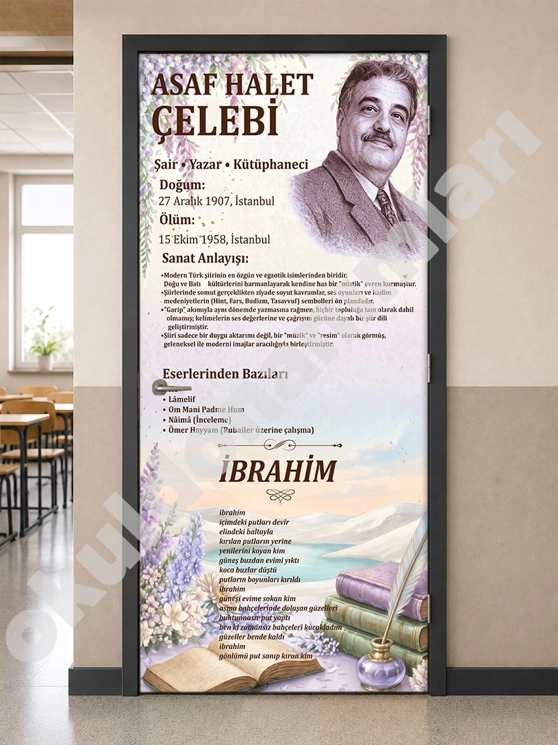 Asaf Halet Çelebi Kapı Giydirme