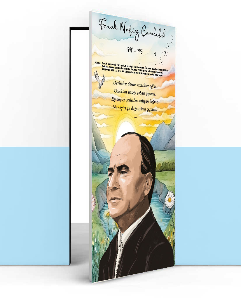 Faruk Nafiz Çamlıbel kapı giydirme