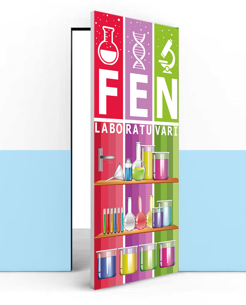 Fen laboratuvarı kapı giydirme