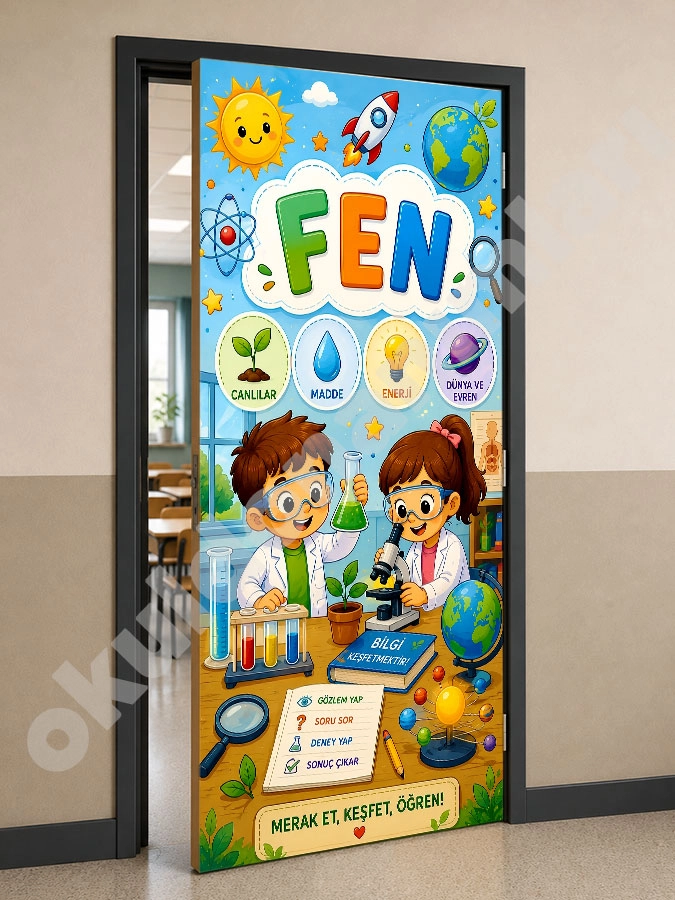 İlkokul Sınıf Kapı Giydirme
