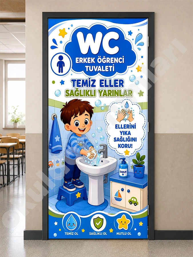 Erkek Öğrenci WC Kapı Giydirme