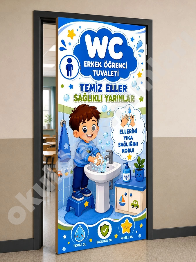 Erkek Öğrenci WC Kapı Giydirme