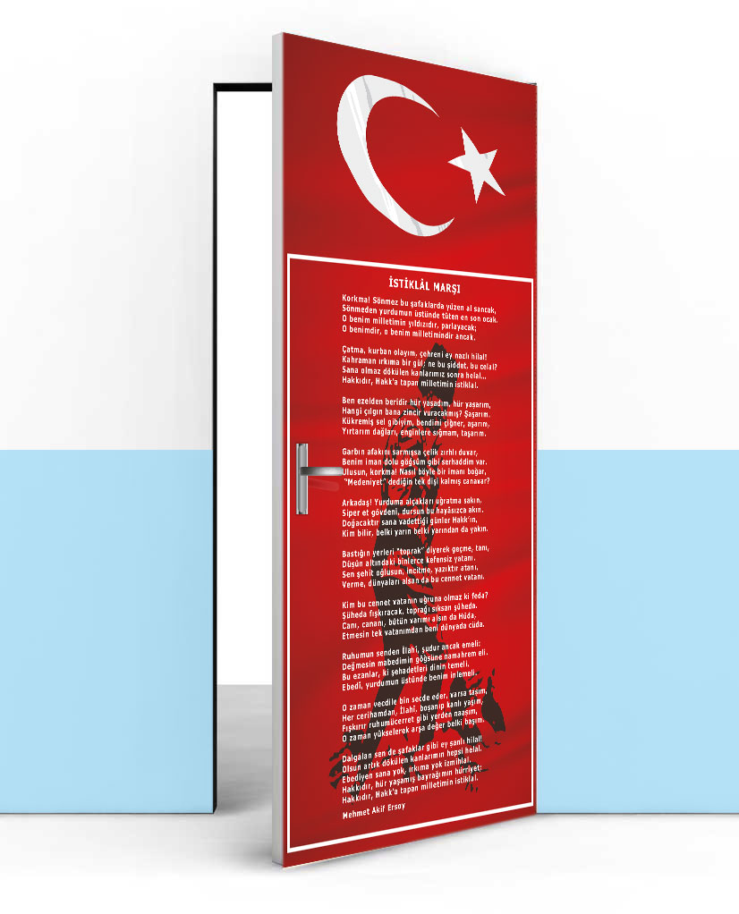 İstiklal Marşı kapı giydirme