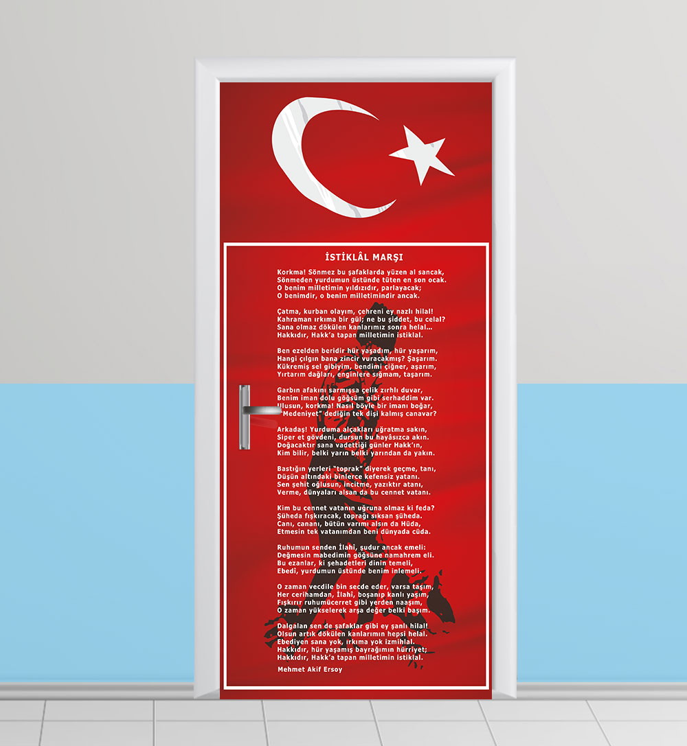 İstiklal Marşı kapı giydirme