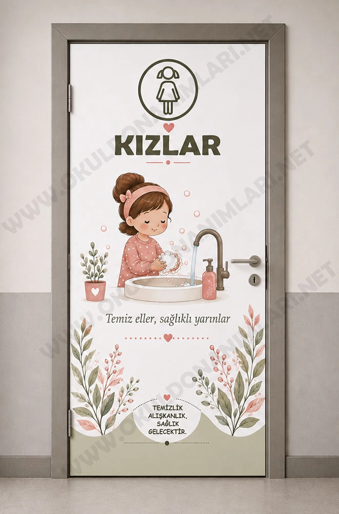 Kızlar WC Kapı Giydirme