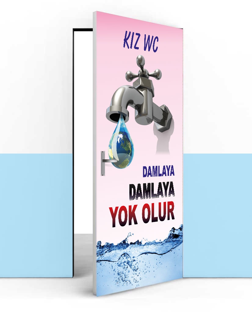 Bayan Wc kapı giydirme