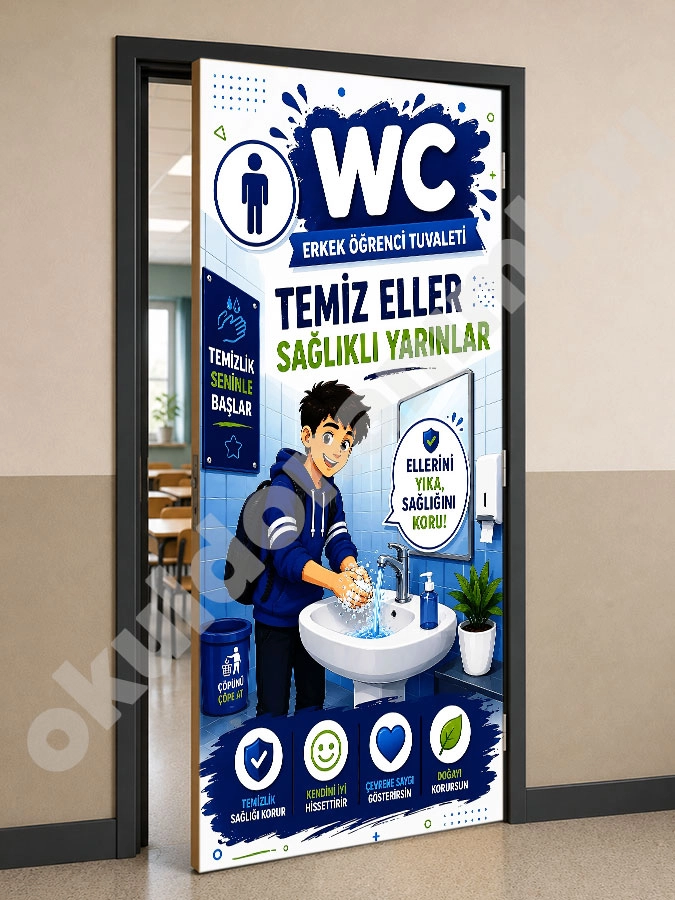 Lise Erkek Öğrenci WC Kapı Giydirme