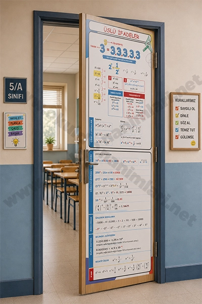 Üslü Sayılar Matematik kapı giydirme