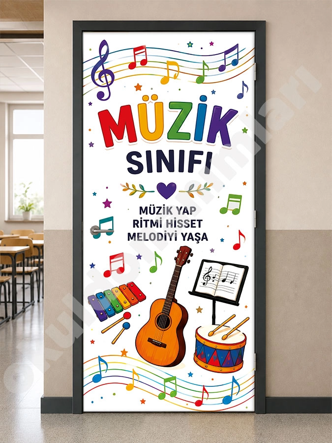 Müzik Sınıfı Kapı Giydirme