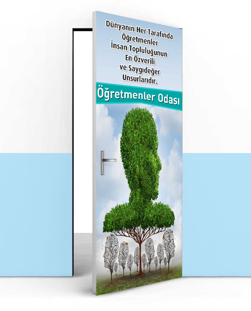 Öğretmenler odası kapı giydirme
