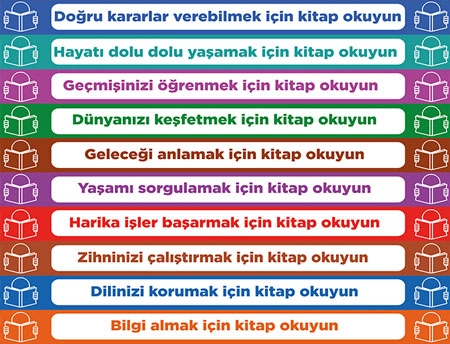 Kitap okuma Merdiven yazısı