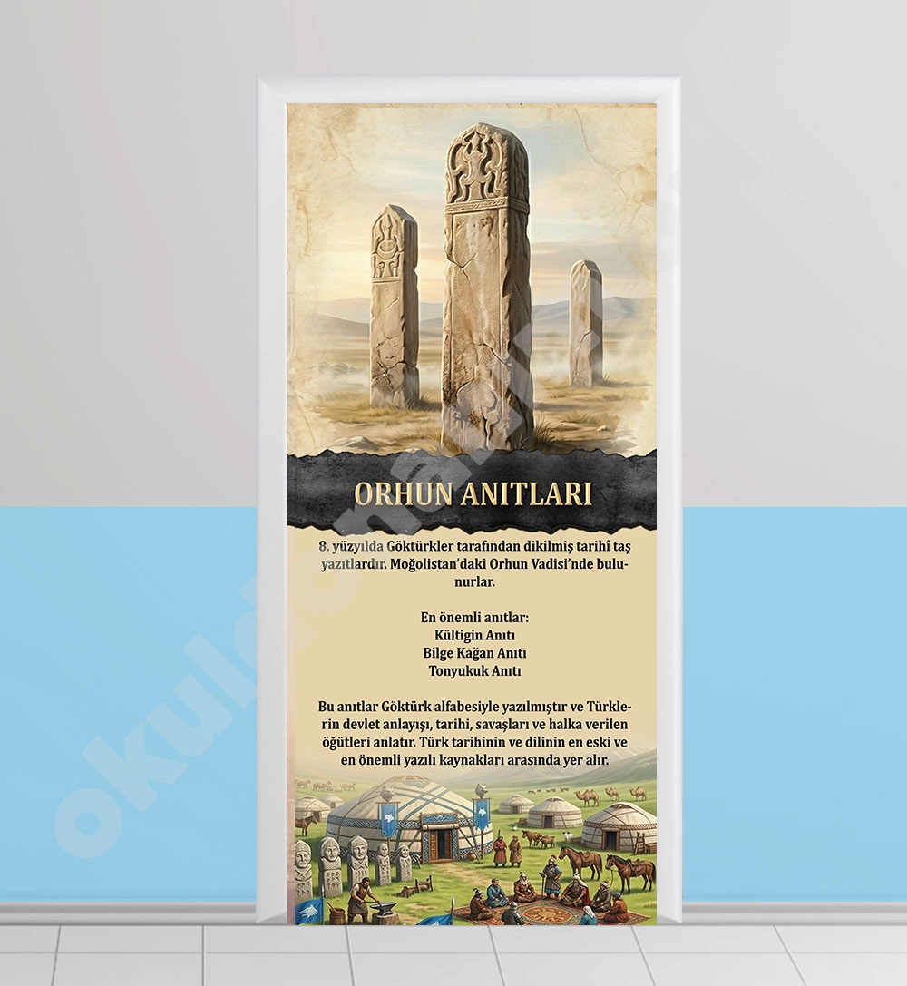 Orhun Anıtları Kapı Giydirme