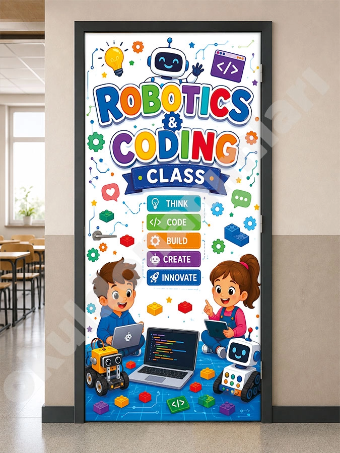 Robotics & Coding Class Kapı Giydirme
