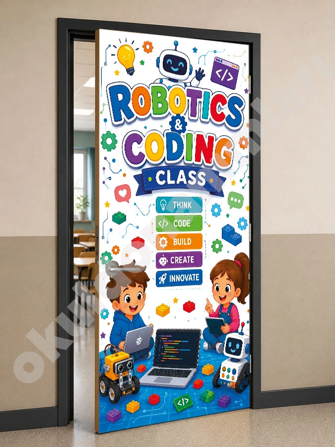 Robotics & Coding Class Kapı Giydirme