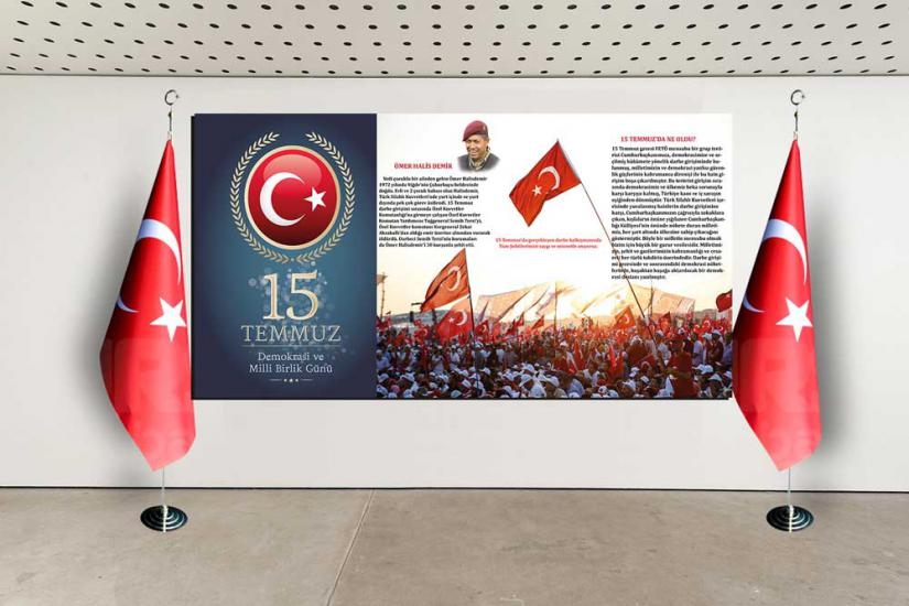 15 Temmuz köşesi, 15 temmuz demokrasi köşesi, 15 temmuz duvar giydirme, 15 temmuz posteri, 15 temmuz afişi, okul posterleri, okul donanımları, okul kapı giydirme