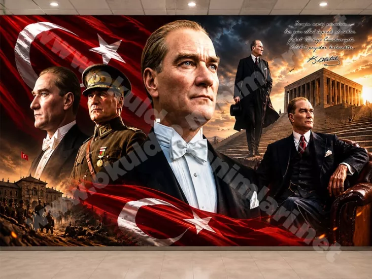 Atatürk Okul Koridoru Duvar Giydirme