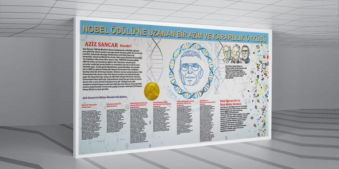 Aziz Sancar  posteri bilim adamı afişi