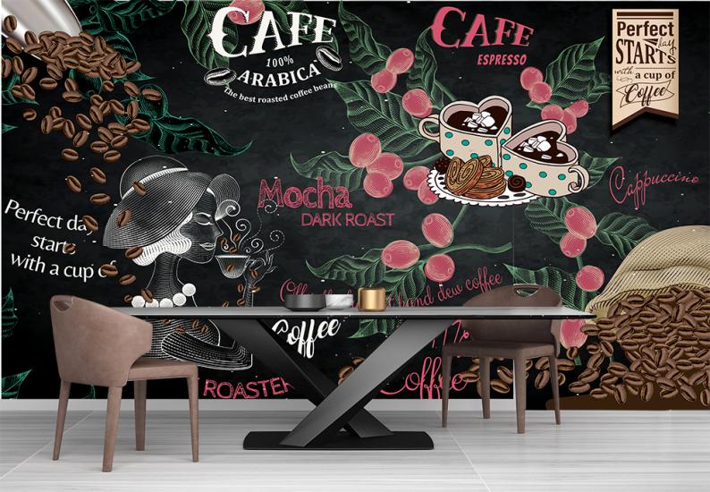 Kafe duvar kağıdı modelleri