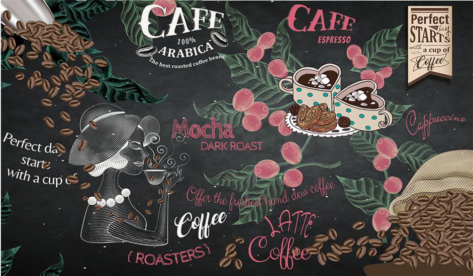 Kafe duvar kağıdı modelleri