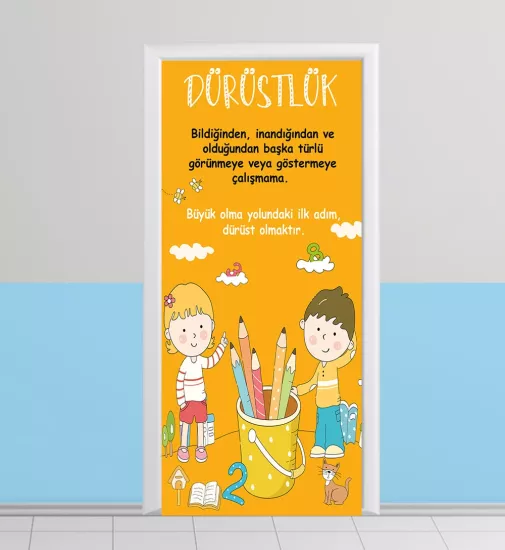 İlkokul Değerler kapı giydirme