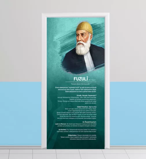 Divan Edebiyatı Temalı Okul Sınıf Kapısı