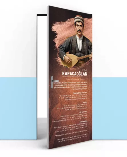 Halk Edebiyatı Temalı Okul Sınıf Kapısı